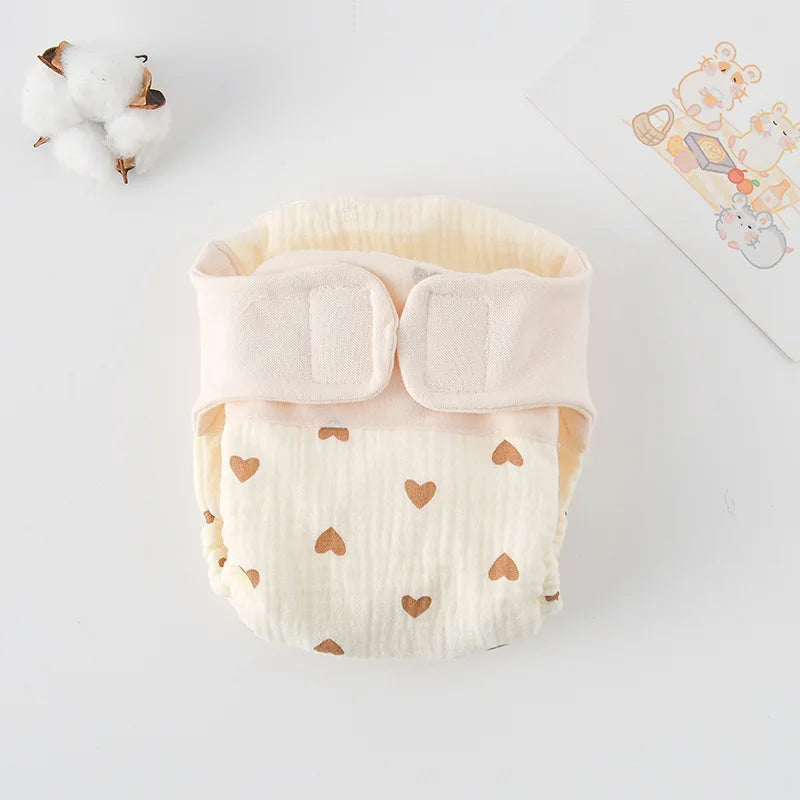 New Summer Cotton Baby Reusable Taped Diaper Cartoon Baby Training Pants Infant Shorts Nappies Panties Changing Underwear Cloth