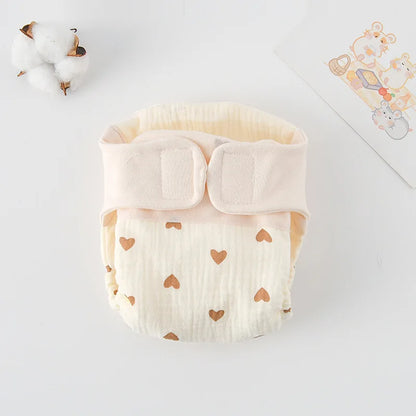New Summer Cotton Baby Reusable Taped Diaper Cartoon Baby Training Pants Infant Shorts Nappies Panties Changing Underwear Cloth