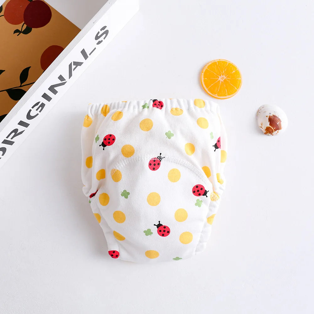 New Baby Waterproof Washable Training Pants Cartoon Cotton Baby Diaper Infant Shorts Nappies Panties Nappy Changing Underwear
