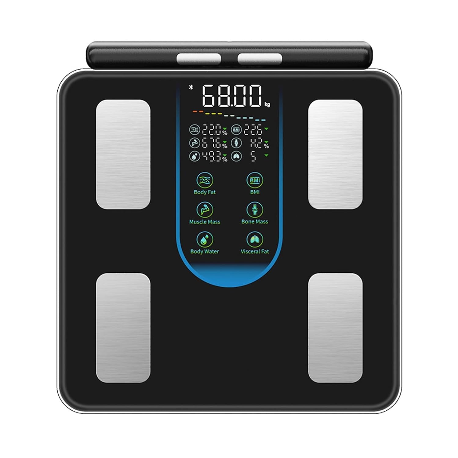 Smart Scale for Body Weight, 8-Electrode Digital Bathroom Scale | Smart Scale with BMI, Muscle Mass, 28 Metrics Full Body Composition Analyzer, Bluetooth Sync,Highly Accurate Weighing Machine