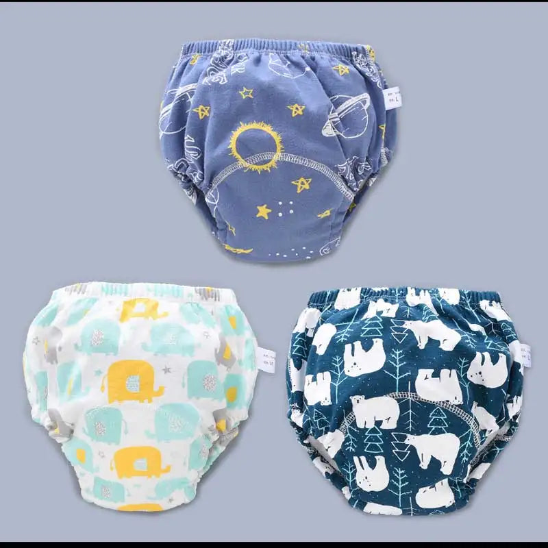 Baby Reusable Potty Training Pants Toddler Cotton Ecological Cloth Diaper Panties Waterproof Washable Nappies Boy Girl Underwear