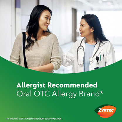 Zyrtec 24-Hour Allergy Relief Tablets, 10 Mg Cetirizine Hcl, 75 Ct