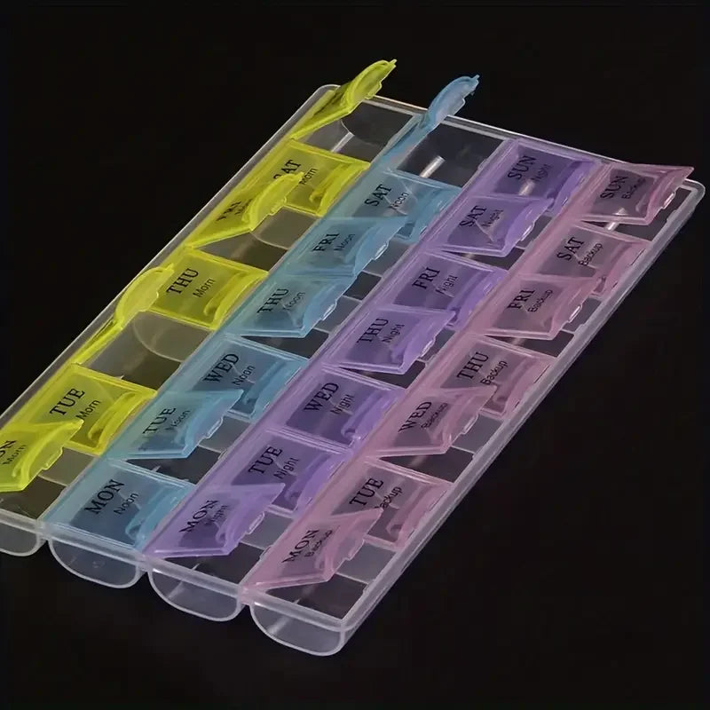 1Pc Large Medicine Box, 28 Grids and 21 Grids Pill Storage Case, Portable Medicine Box, Ornament Box