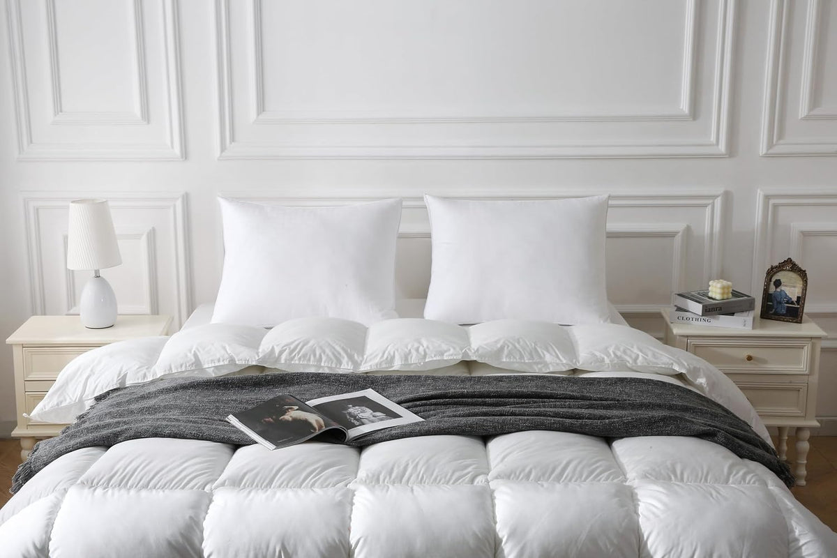 Deluxe Queen Size Bed Pillow – Ultra Soft & Comfortable – Versatile for Side, Back & Stomach Sleepers – 300TC Cotton Top – Single Pack – (Queen Size Pillow Is 20 X 30)