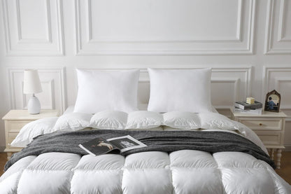 Deluxe Queen Size Bed Pillow – Ultra Soft & Comfortable – Versatile for Side, Back & Stomach Sleepers – 300TC Cotton Top – Single Pack – (Queen Size Pillow Is 20 X 30)