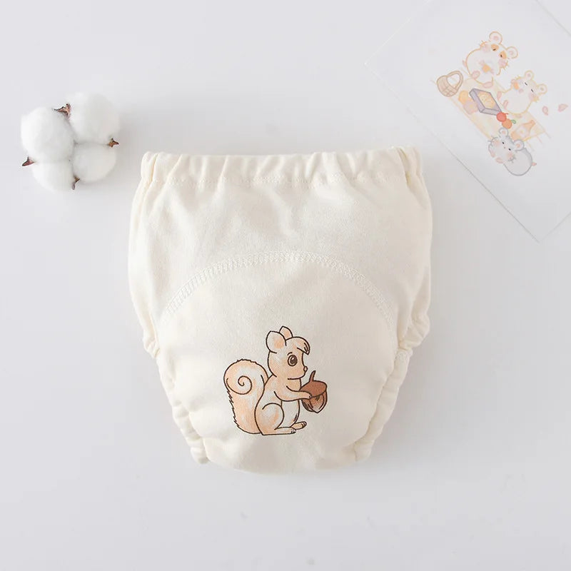 Cute Baby Waterproof Reusable Training Pants Cotton Baby Diaper Infant Shorts Nappies Panties Nappy Changing Underwear Cloth New