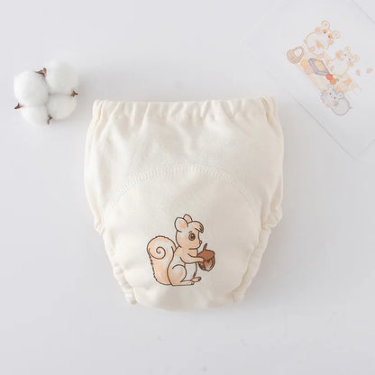 Cute Baby Waterproof Reusable Training Pants Cotton Baby Diaper Infant Shorts Nappies Panties Nappy Changing Underwear Cloth New