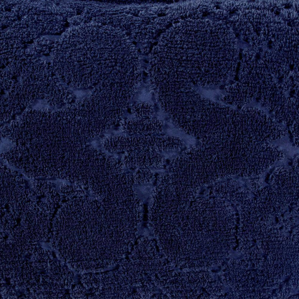 Ashton Collection in Medallion Design Navy Standard 100% Cotton Tufted Chenille Sham
