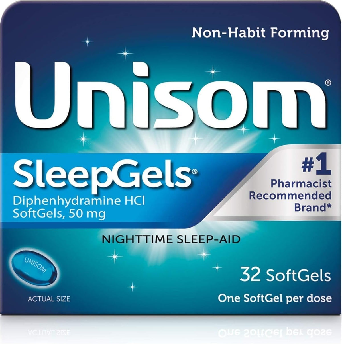 Sleepgels, Nighttime Sleep-Aid, Diphenhydramine HCI 50 Mg, 32 Softgels