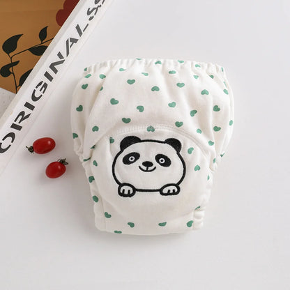 Cute Baby Waterproof Reusable Training Pants Cotton Baby Diaper Infant Shorts Nappies Panties Nappy Changing Underwear Cloth New