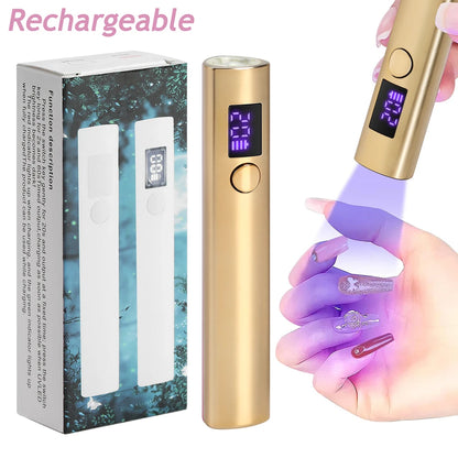 Portable Quick Dry Nail Dryer Machine Mini UV LED Nail Lamp for Home Salon Tools Professional Nail Phototherapy Flashlight Pen