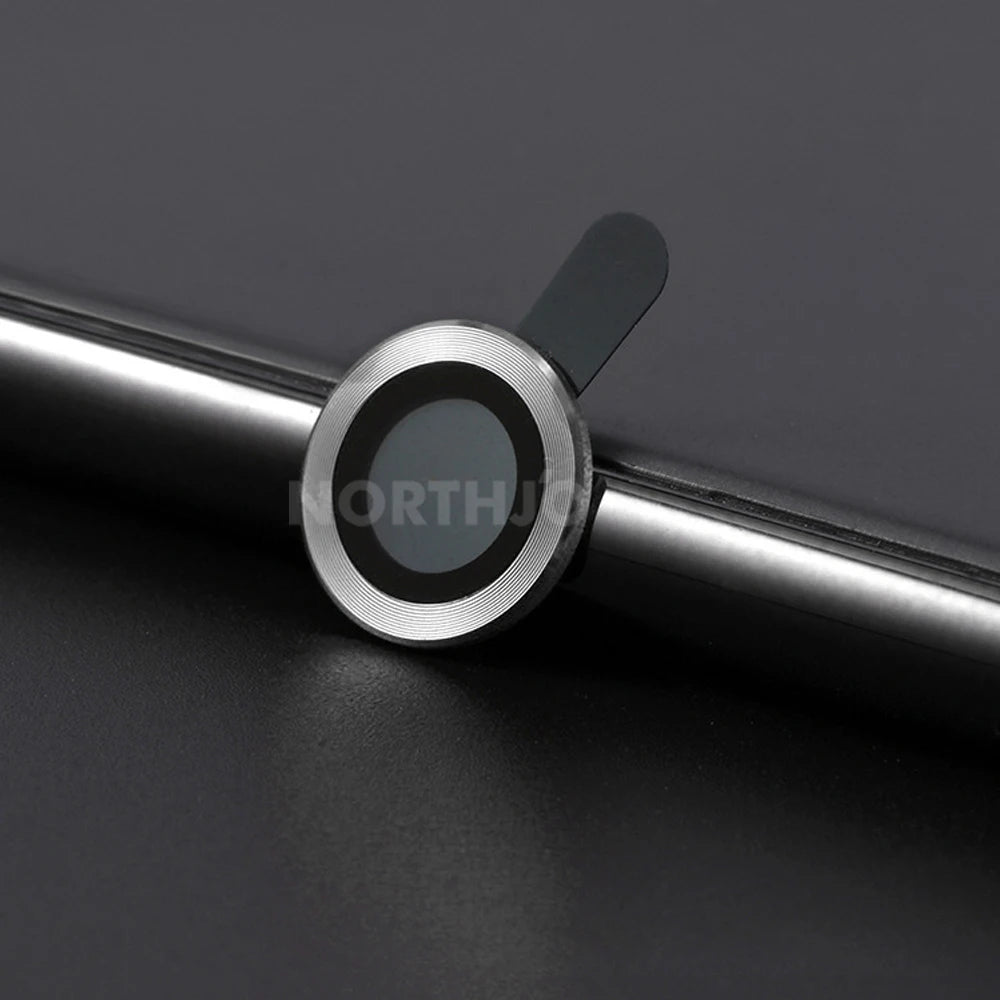100Pcs for Iphone 15 Pro Max 14 13 12 11 plus Mini CD Style Metal Camera Lens Cover 3D Alloy Glass Screen Protector