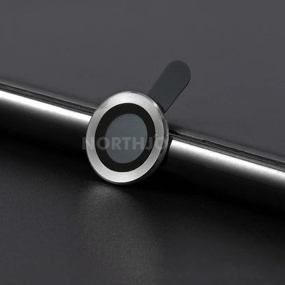 100Pcs for Iphone 15 Pro Max 14 13 12 11 plus Mini CD Style Metal Camera Lens Cover 3D Alloy Glass Screen Protector