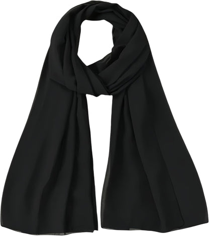 Premium Chiffon Hijab Head Scarf Shawl Wrap for Muslim Women Lightweight