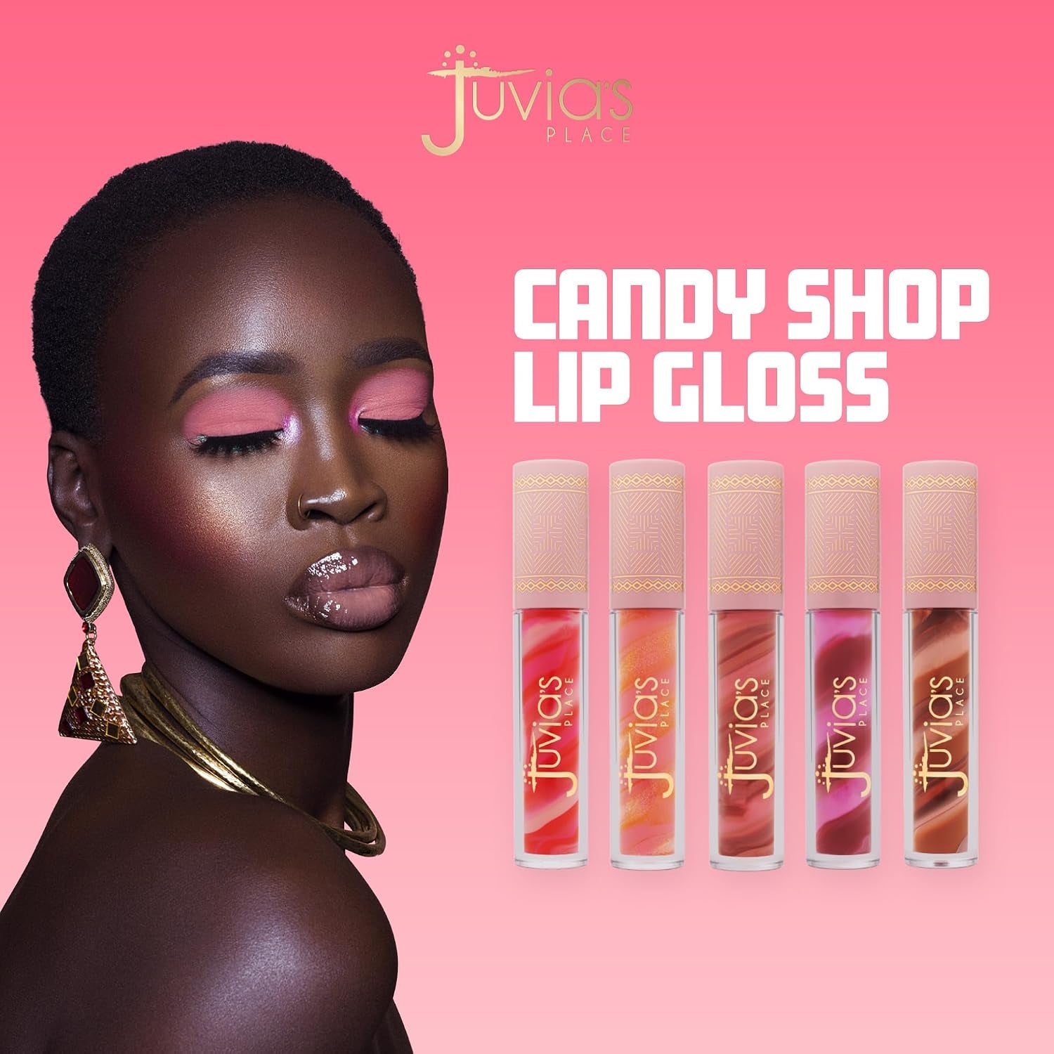Candy Shop Lip Gloss: Strawberry N Cream - High-Shine Plumper for a Hydrating & Non-Sticky Glossy Pout, for a Moisturizing and Long-Lasting Creamy Plump & Nourished Richly Glow
