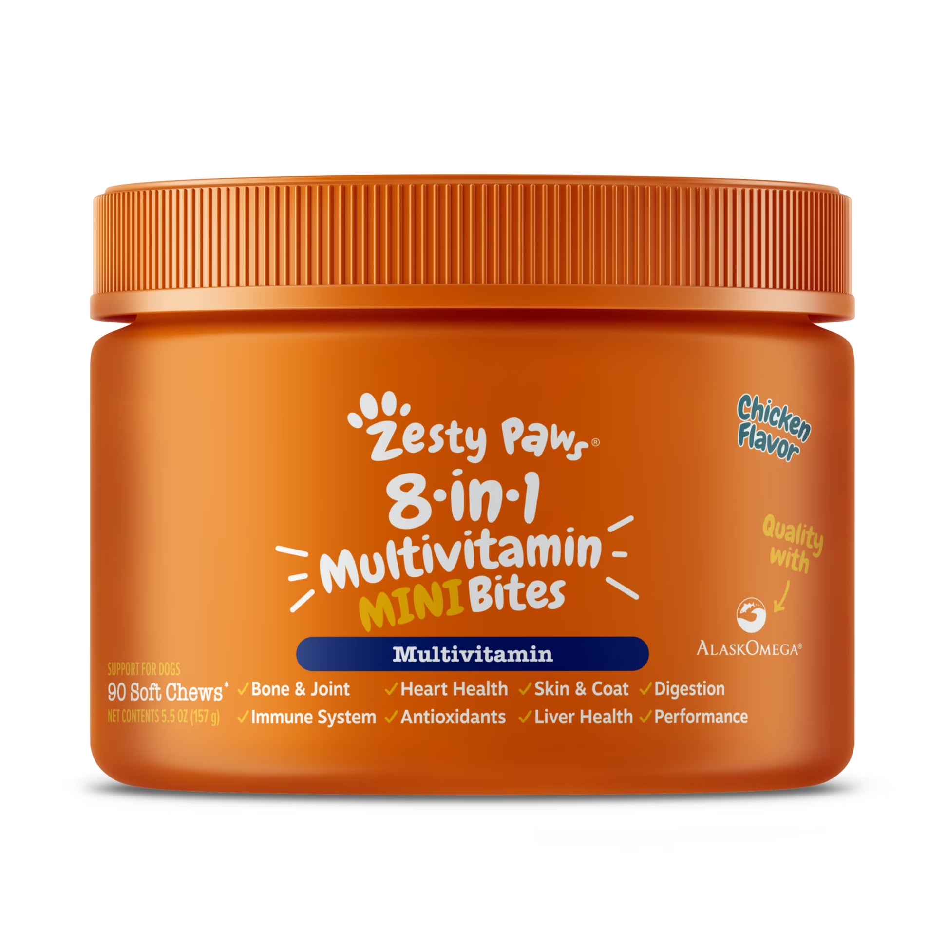 8-In-1 Multivitamin Mini Bites Chicken Flavor Dog Supplement, 90 Count
