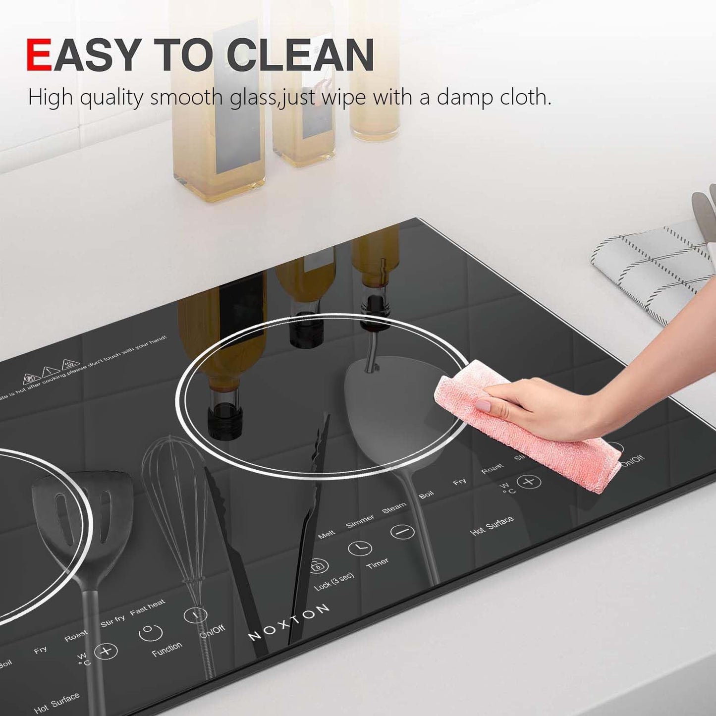 2 Burners Electric Cooktop 110V, 24" Built-In & Countertop Stove