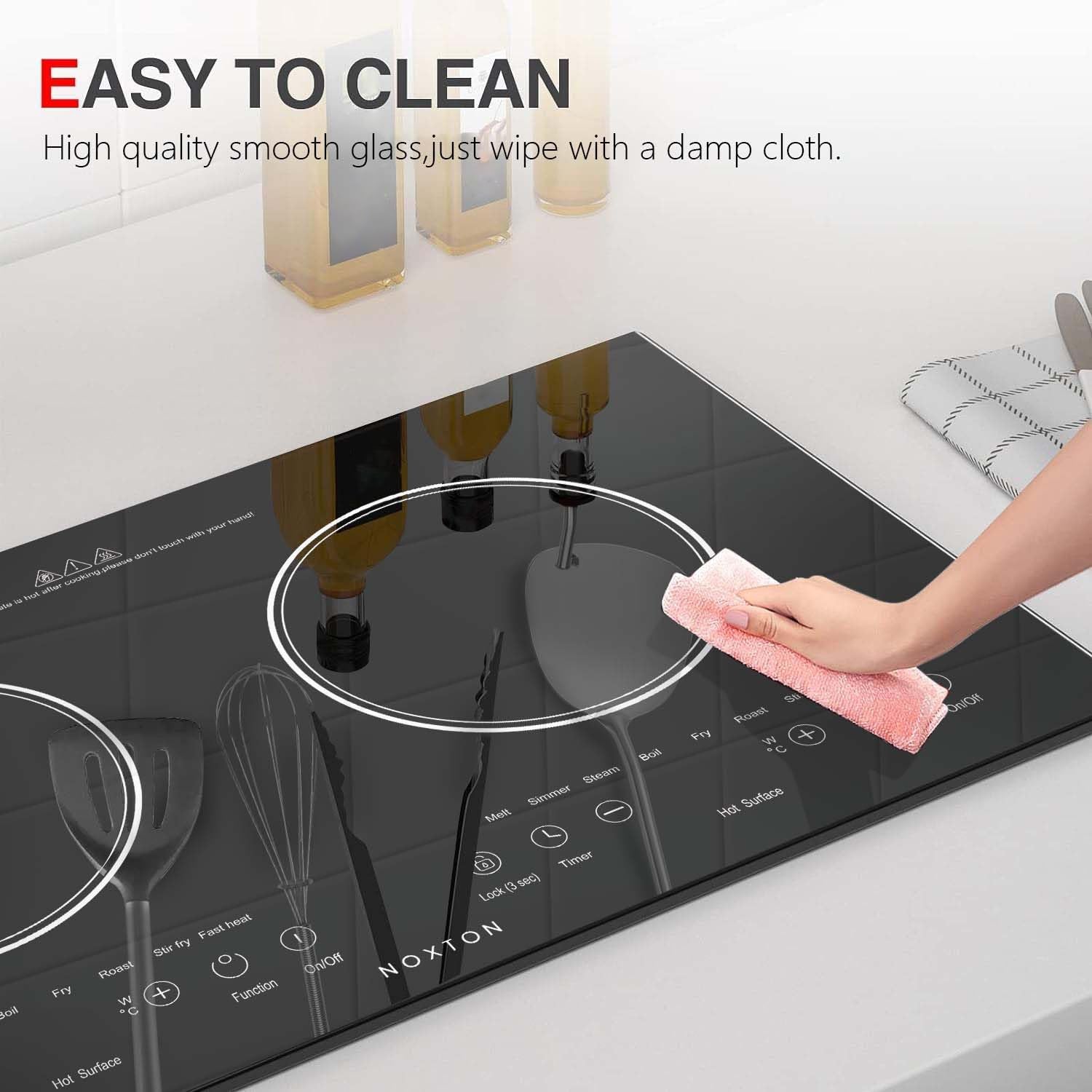 2 Burners Electric Cooktop 110V, 24" Built-In & Countertop Stove