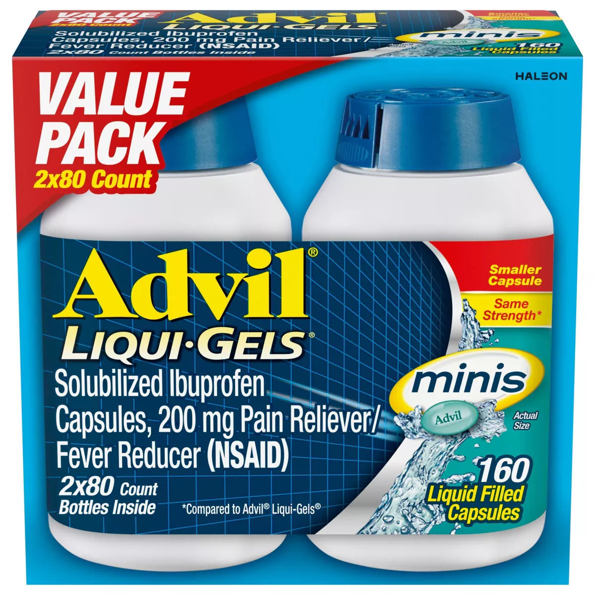 Advil Pain Reliever/Fever Reducer Liqui-Gel Minis - Ibuprofen (NSAID)