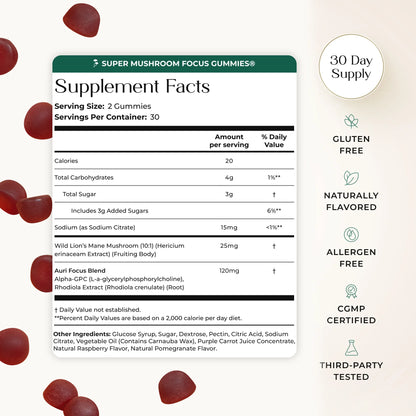 Super Mushroom Focus Gummies®