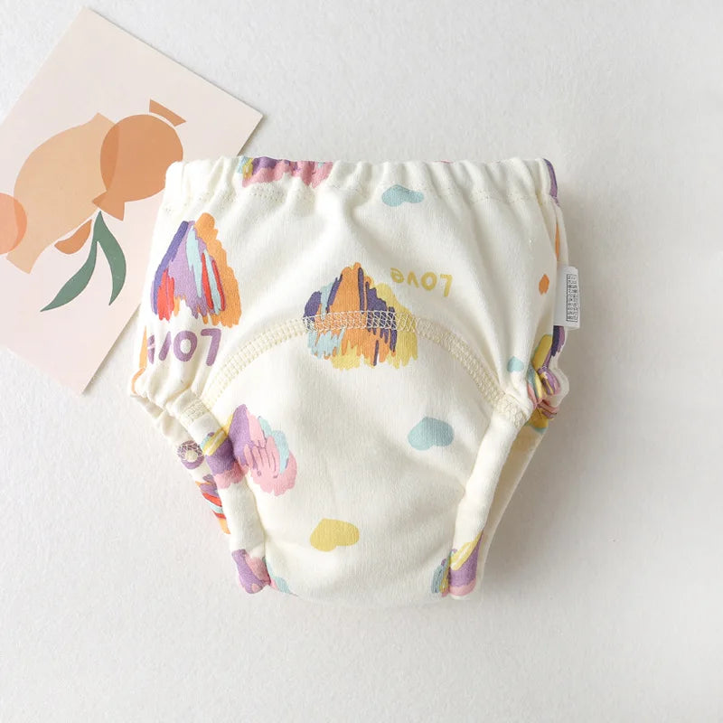 New Baby Waterproof Washable Training Pants Cartoon Cotton Baby Diaper Infant Shorts Nappies Panties Nappy Changing Underwear