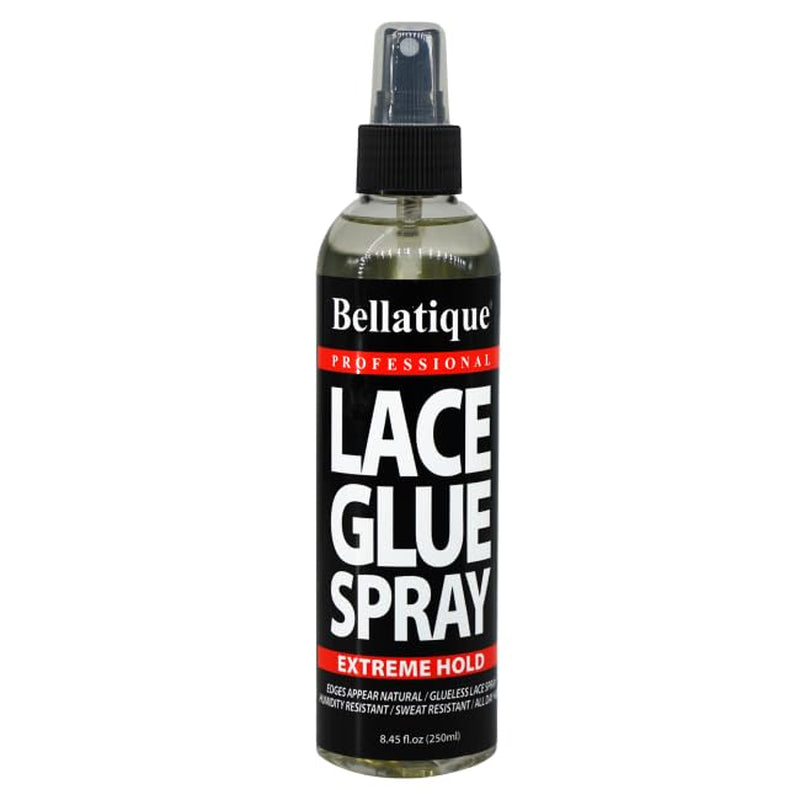 Lace Glue Spray - Extreme Hold. Edges Appear Natural, Humidity Resistant, Sweat Resistant, All Day Hold, Quick Drying, Flake Free, Easily Removed, Quick & Easy. (8 Oz)