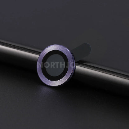 100Pcs for Iphone 15 Pro Max 14 13 12 11 plus Mini CD Style Metal Camera Lens Cover 3D Alloy Glass Screen Protector
