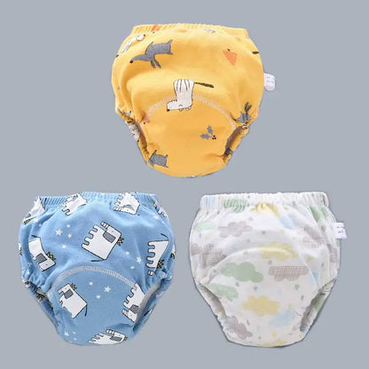 Baby Reusable Potty Training Pants Toddler Cotton Ecological Cloth Diaper Panties Waterproof Washable Nappies Boy Girl Underwear
