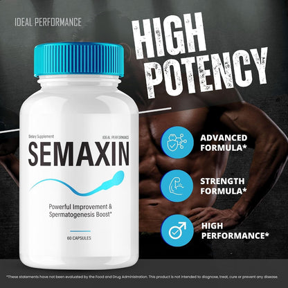 Semaxin Capsules, Official Semaxin Supplement Pills, Overall Health and Wellness Reviews (60 Capsules)