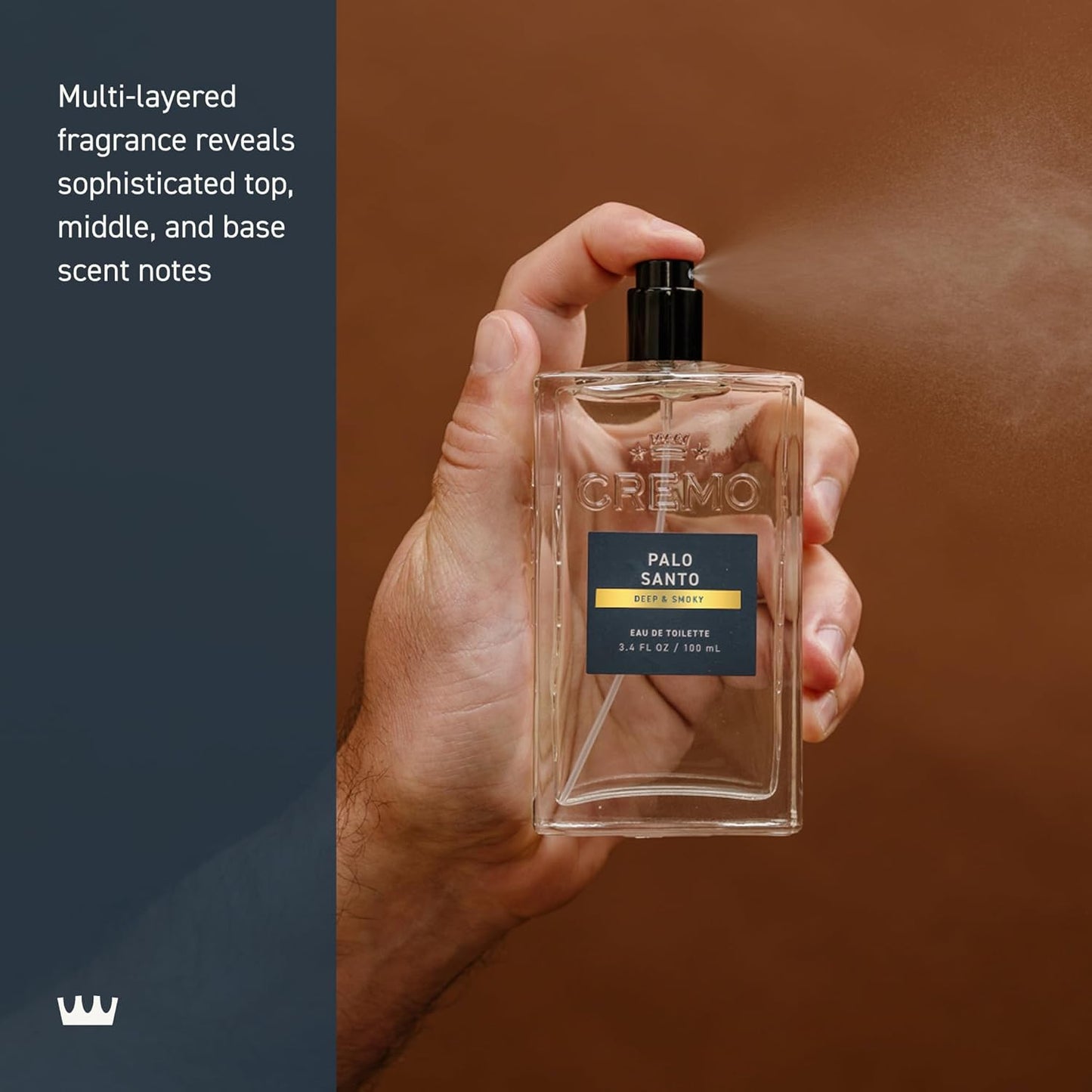 Cologne for Men - Palo Santo Mens Cologne Spray, a Combination of Bright Cardamom, Dry Papyrus and Aromiatic Palo Santo, Multi-Layered Signature Men'S Fragrances, 3.4 Fl Oz