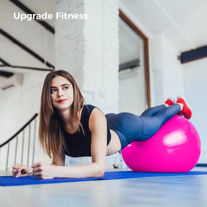 Cardio Drumming Equipment Set, Fitness Balance Ball with Pump & 3.2Oz Sticks, Aerobic Exercise Ball for Workouts, Stability, Pilates, Yoga, Pregnancy Gymnastics