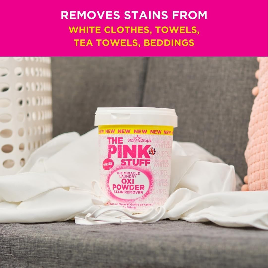 Miracle Laundry Oxi Powder Stain Remover for Whites, 35.2 Oz