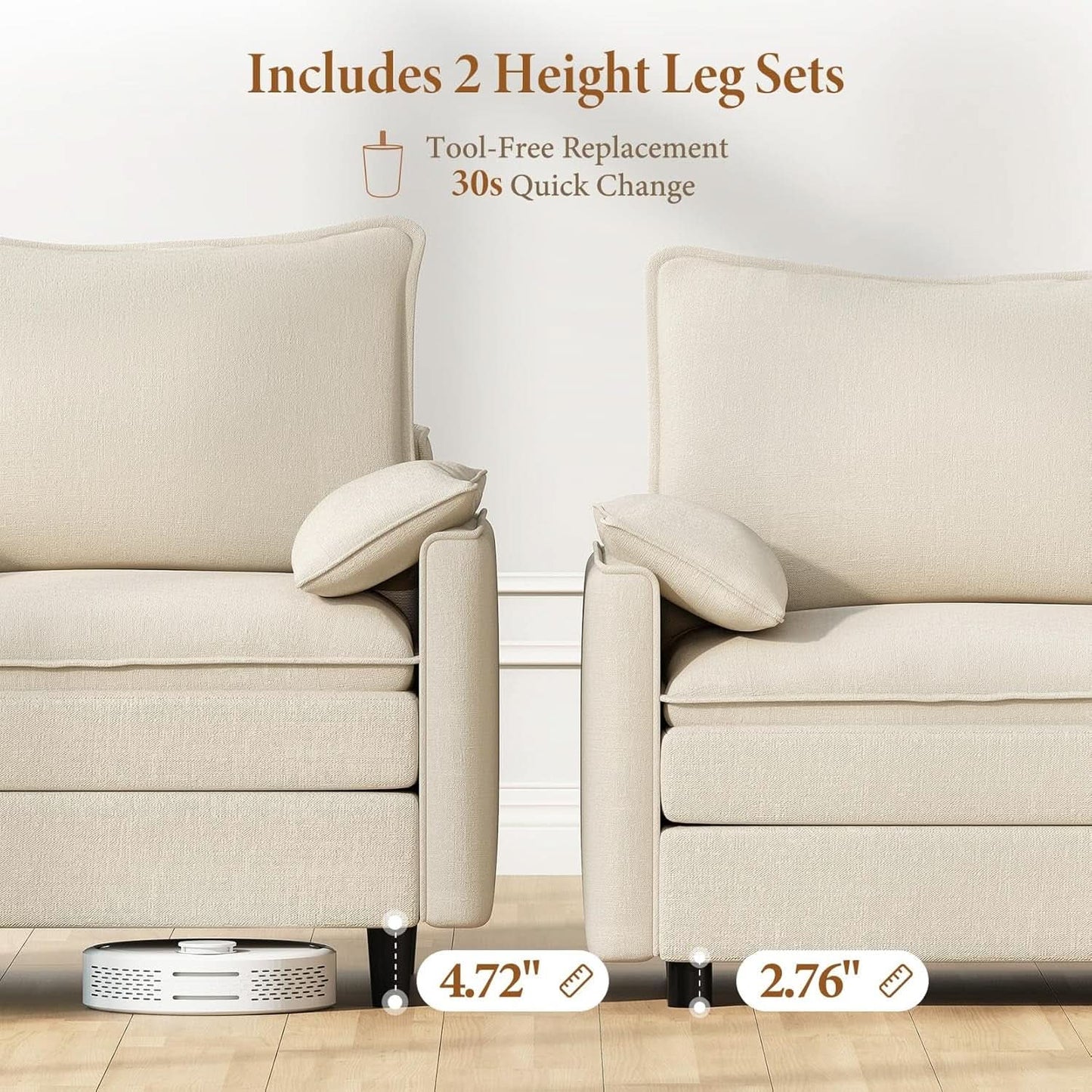 Modular Sectional Sofa with Ottoman