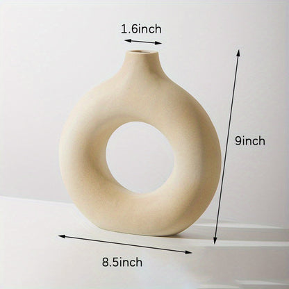 White Ceramic Modern Home Boho Vases - Zayd’s Department Store
