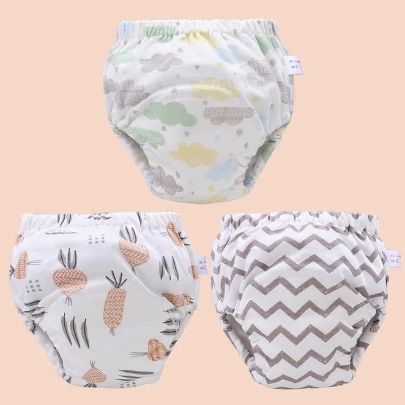 Baby Reusable Potty Training Pants Toddler Cotton Ecological Cloth Diaper Panties Waterproof Washable Nappies Boy Girl Underwear