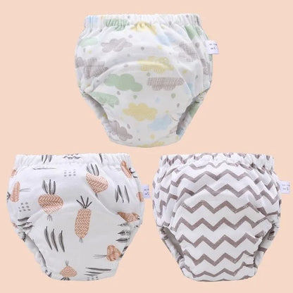 Baby Reusable Potty Training Pants Toddler Cotton Ecological Cloth Diaper Panties Waterproof Washable Nappies Boy Girl Underwear