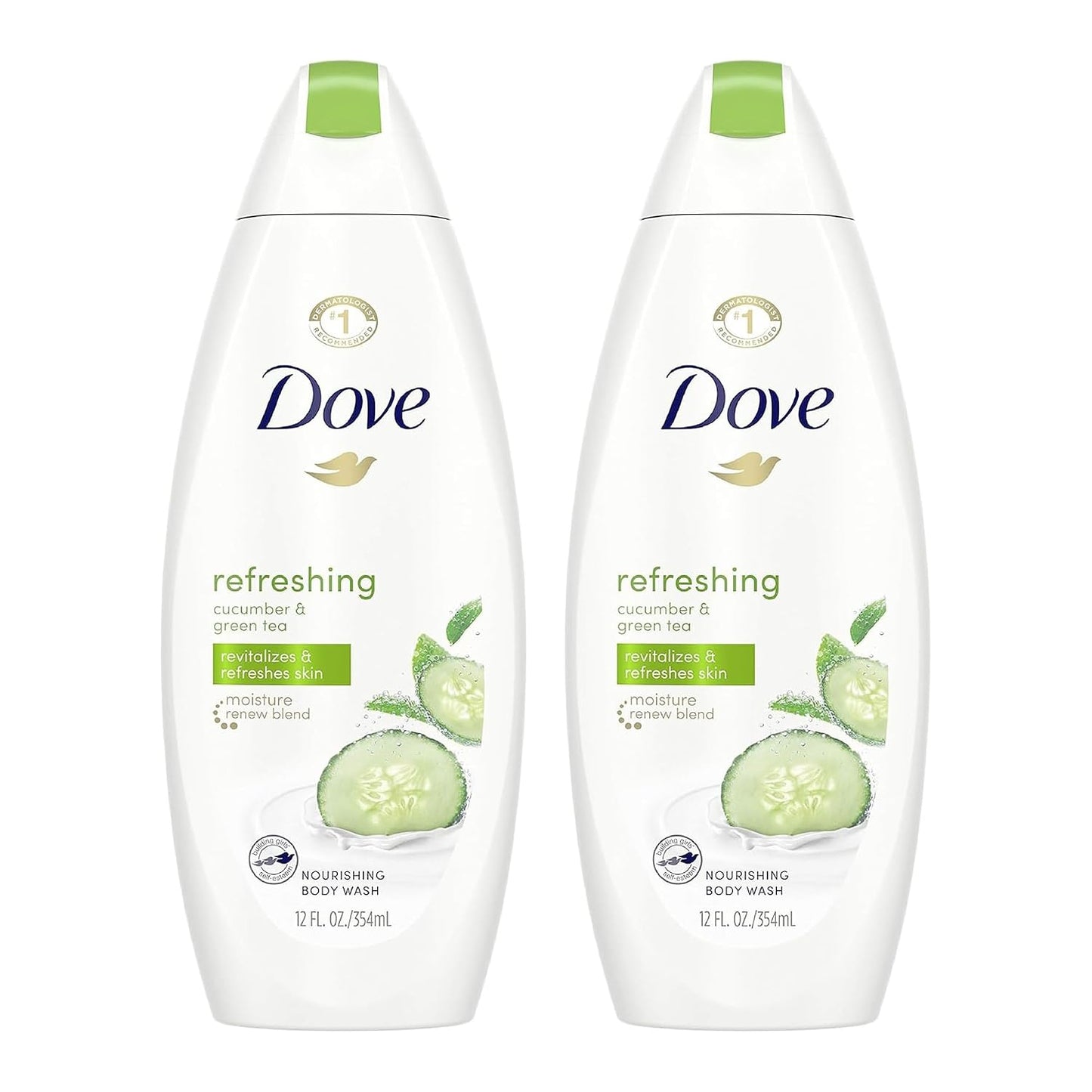 Dove Body Wash 11 Ounce Go Fresh Cucumber & Green Tea, 11 Fl Oz (Pack of 2)