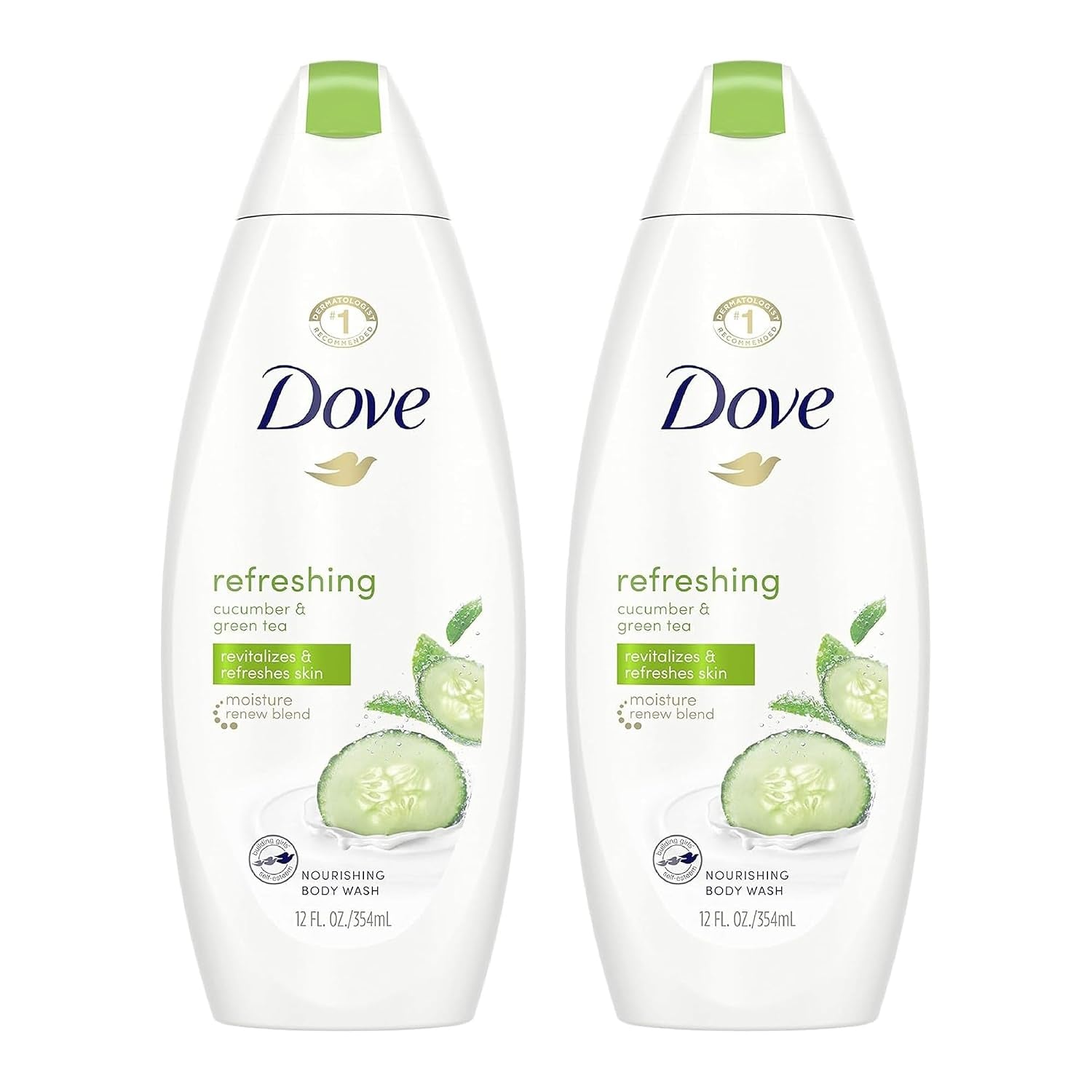 Dove Body Wash 11 Ounce Go Fresh Cucumber & Green Tea, 11 Fl Oz (Pack of 2)