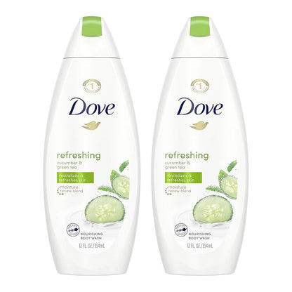 Dove Body Wash 11 Ounce Go Fresh Cucumber & Green Tea, 11 Fl Oz (Pack of 2)