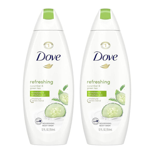Dove Body Wash 11 Ounce Go Fresh Cucumber & Green Tea, 11 Fl Oz (Pack of 2)