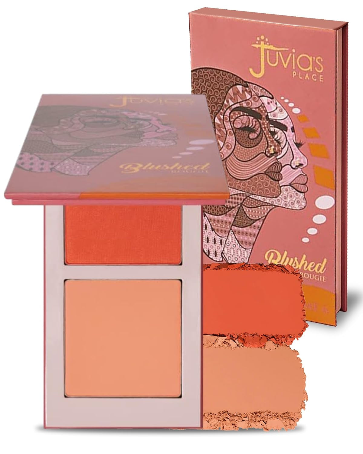 Duo Blush Vol 6, Shimmer Glow Makeup Powder - All Skin Color