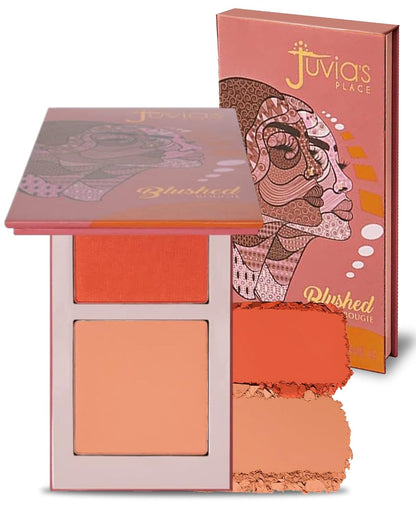 Duo Blush Vol 6, Shimmer Glow Makeup Powder - All Skin Color