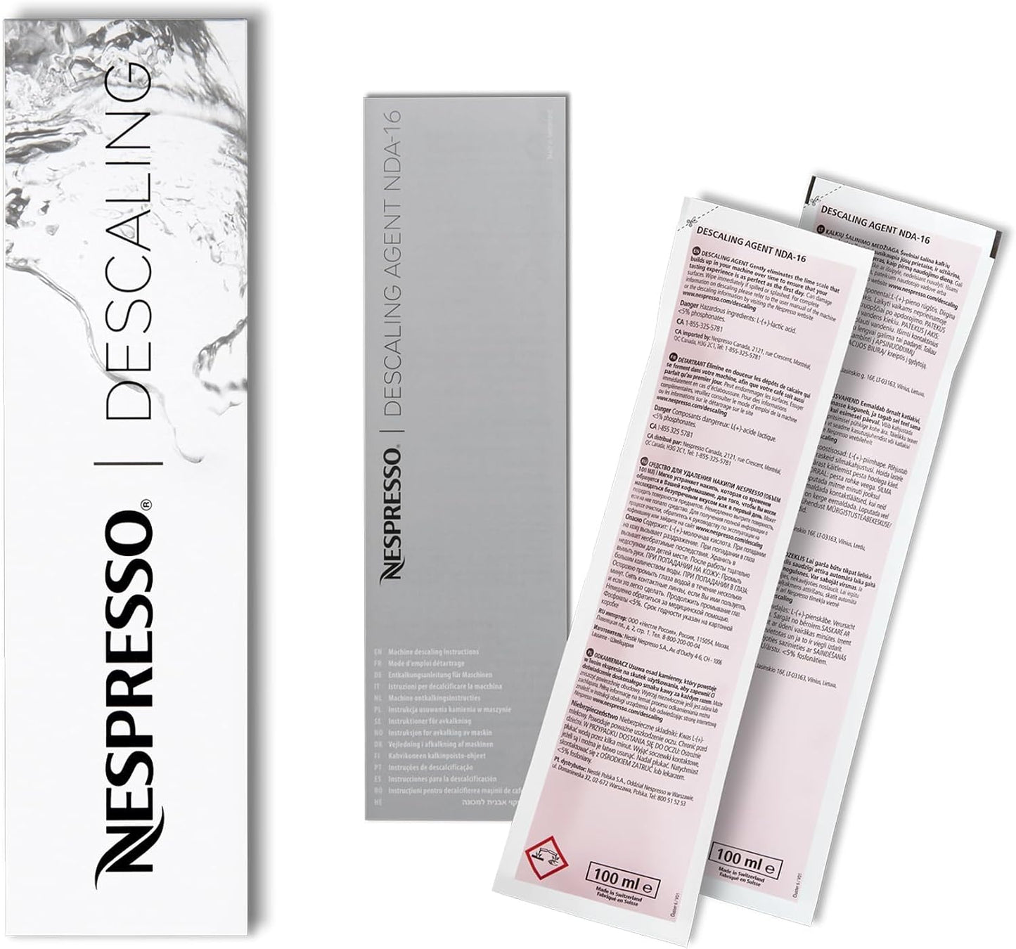Nespresso Vertuo Lattissima by De'Longhi, Black Descaling Kit