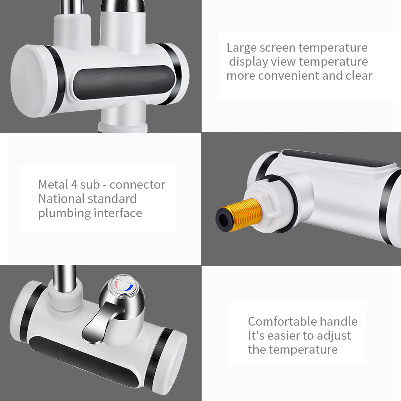 Robinet d'eau électrique de cuisine Chauffe-eau Affichage de la température Robinet de chauffage froid Robinet d'eau chaude Chauffe-eau