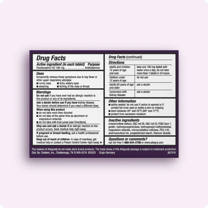 Adult 24-Hour Allergy Relief Gelcaps, Non-Drowsy Indoor and Outdoor Allergy Medicine, 180 Mg Fexofenadine HCI Antihistamine Pill, 24-Count