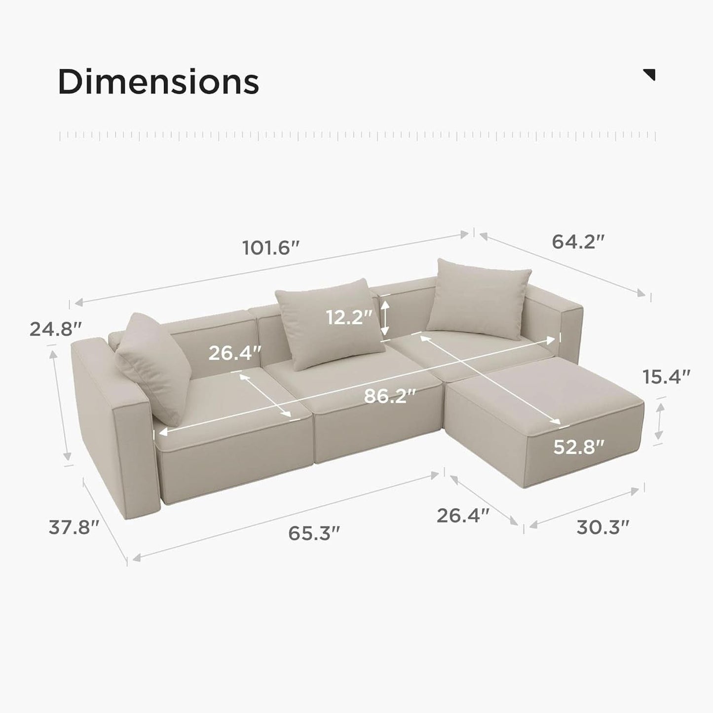 Modular Sectional Sofa Set