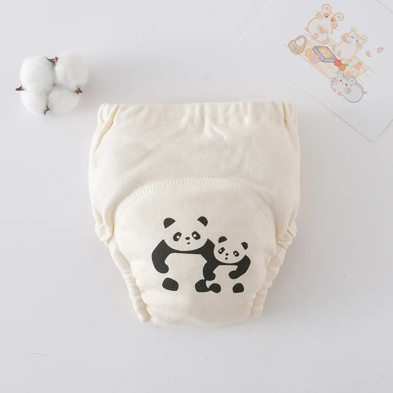 Cute Baby Waterproof Reusable Training Pants Cotton Baby Diaper Infant Shorts Nappies Panties Nappy Changing Underwear Cloth New