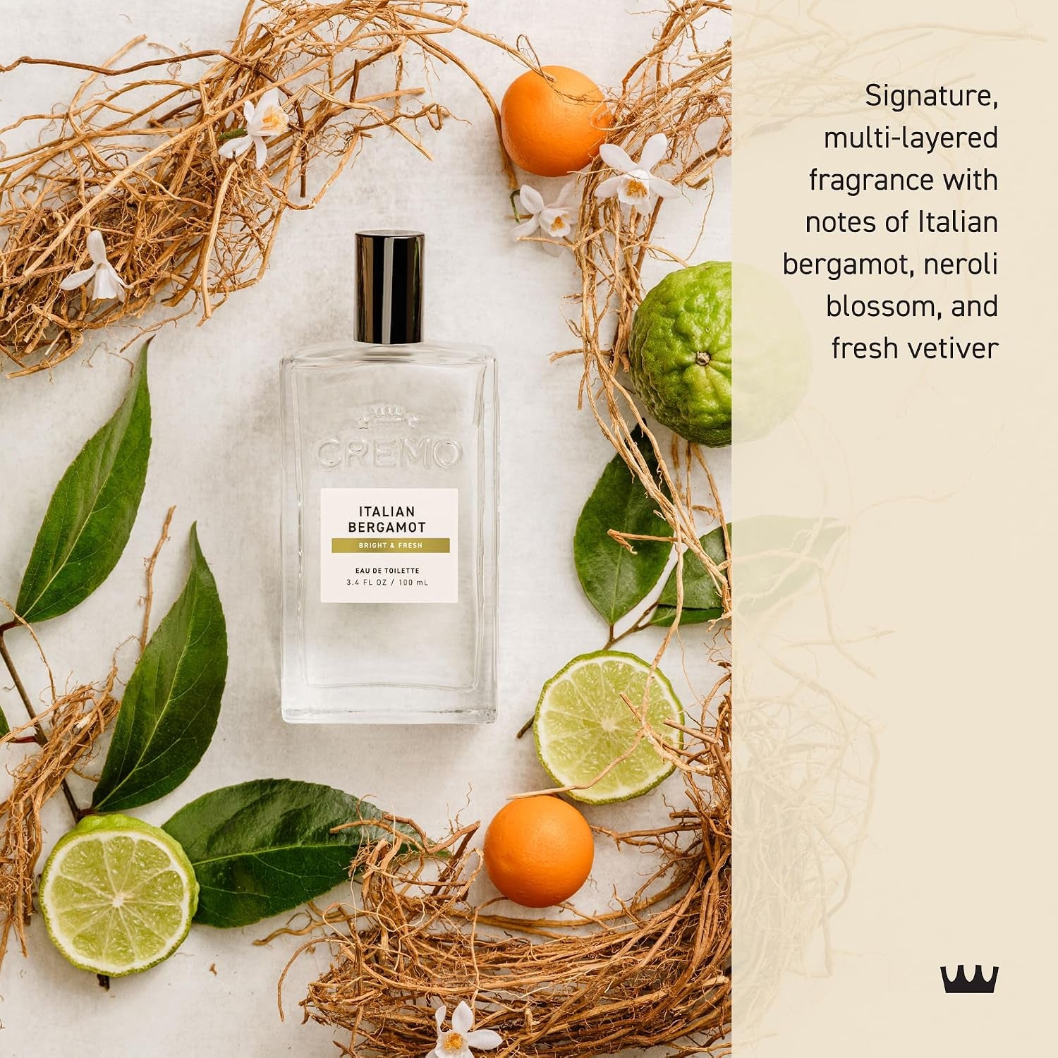 Cologne for Men - Italian Bergamot Mens Cologne Spray, a Combination of Italian Bergamot, Neroli Blossom, and Fresh Vetiver, Multi-Layered Signature Men'S Fragrances, 3.4 Fl Oz