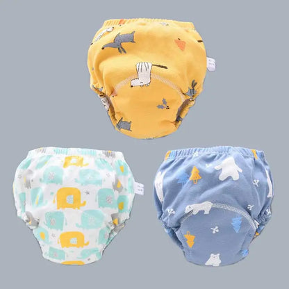 Baby Reusable Potty Training Pants Toddler Cotton Ecological Cloth Diaper Panties Waterproof Washable Nappies Boy Girl Underwear