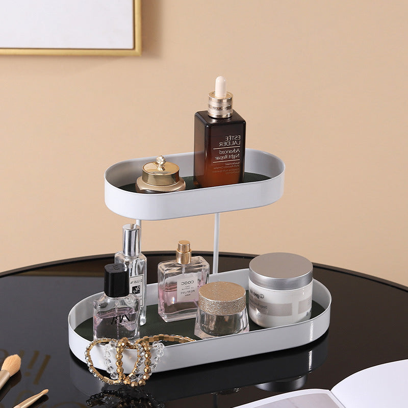 Modern Luxury Double-Layer Key Storage Tray for Bedroom